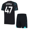 Original Trikotsatz Manchester City Foden 47 Ausweichtrikot 2023-24 Für Kinder